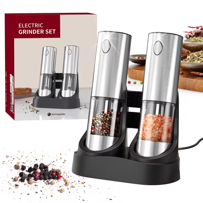 Commercial Kitchen Lights - 1/2PCS Electric Salt And Pepper Grinder