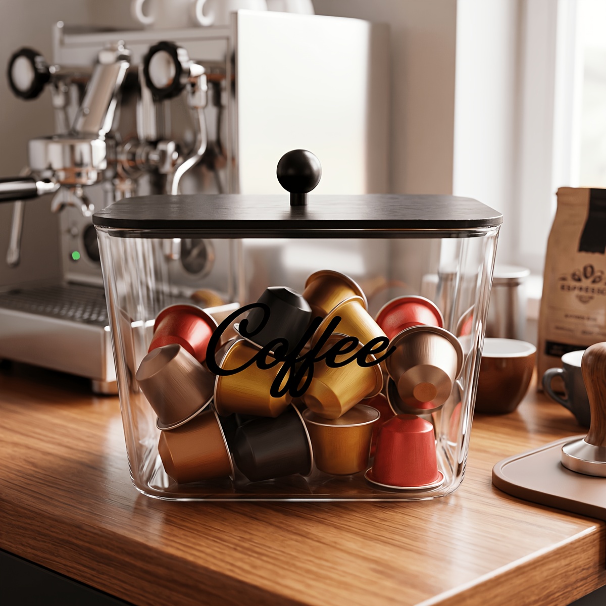 Commercial Kitchen Organization - Coffee Pod Holder with Lids Plastic