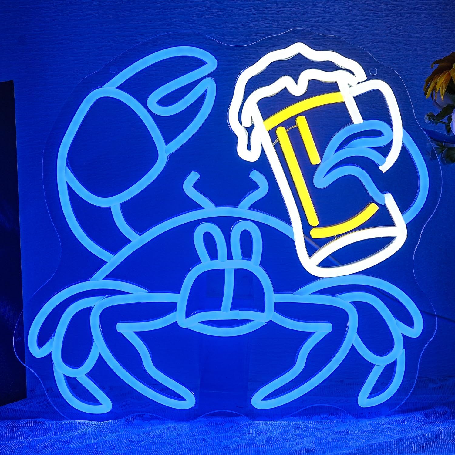 Commercial Kitchen Youtube - Crab Beer LED Neon Sign USB