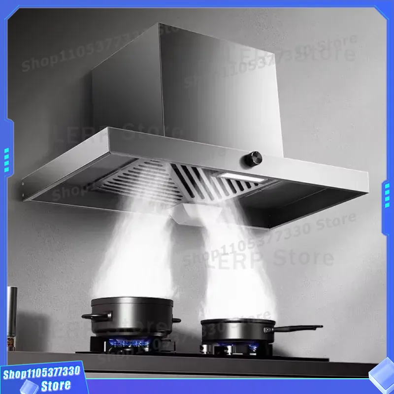 Commercial Kitchen Lighting Design - Mini Island Range Hood for Kitchen
