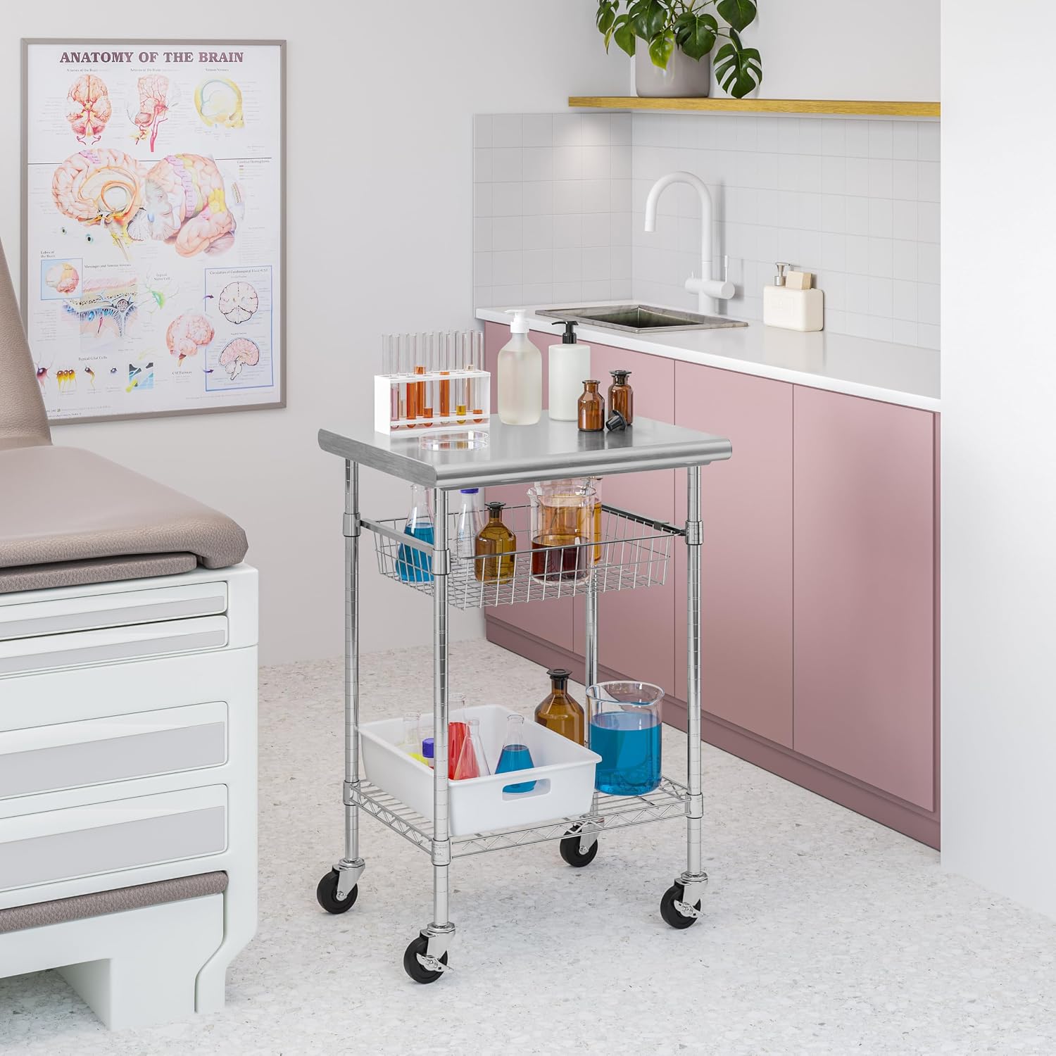 Stainless Steel Commercial Foo - Commercial Kitchen Island On Wheels 评论和价格
