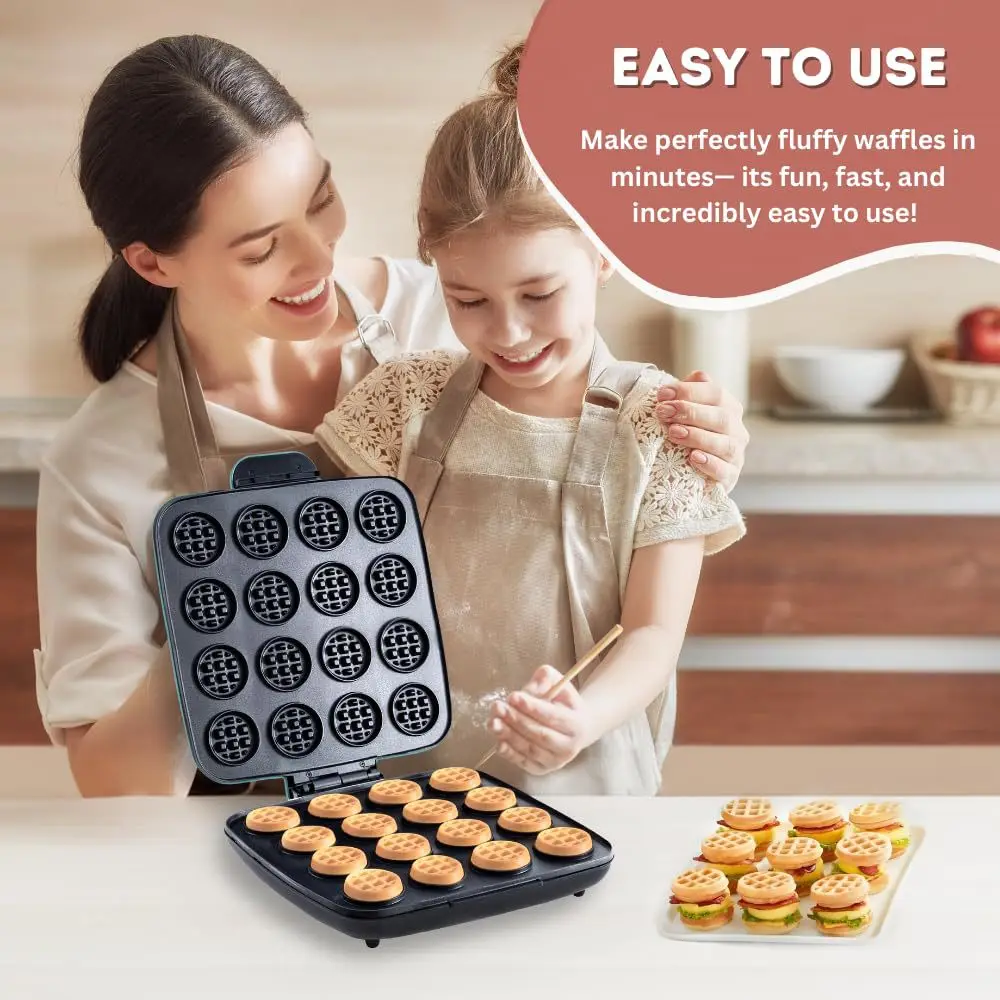 16-Hole Waffle Maker, Quick He - Sandwich Press Panini 评论和价格