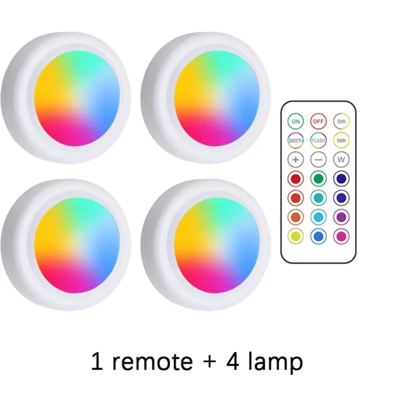RGB LED Puck Lights Battery Po - Commercial Kitchen Lights 评论和价格