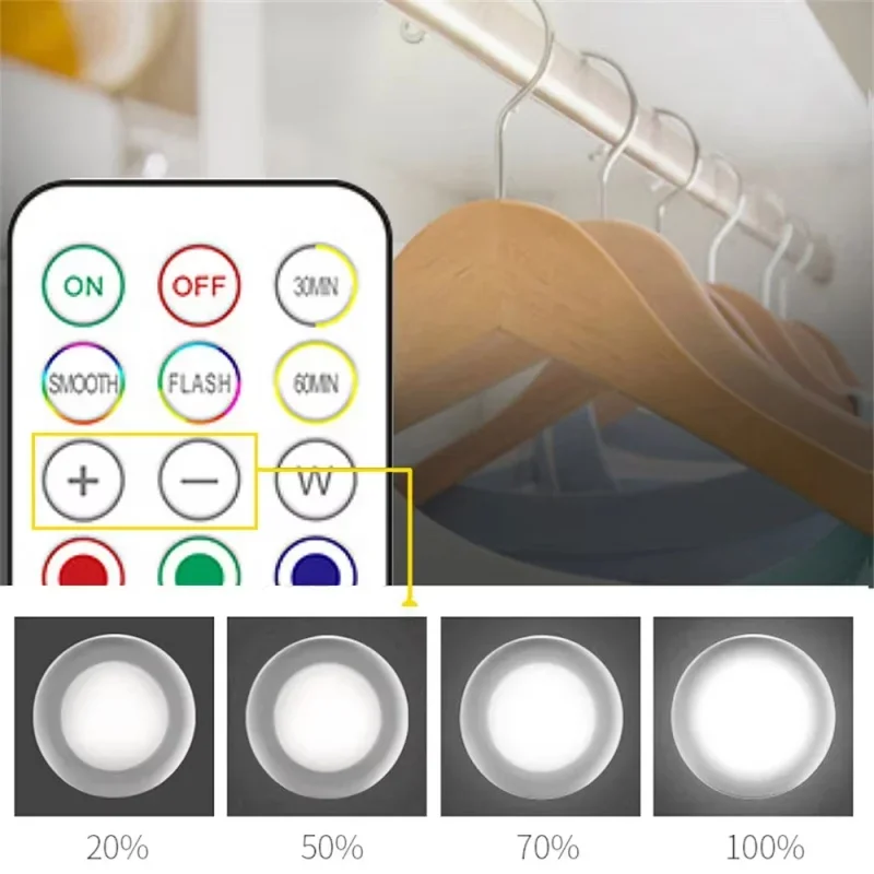 RGB LED Puck Lights Battery Po - Commercial Kitchen Lights 评论和价格