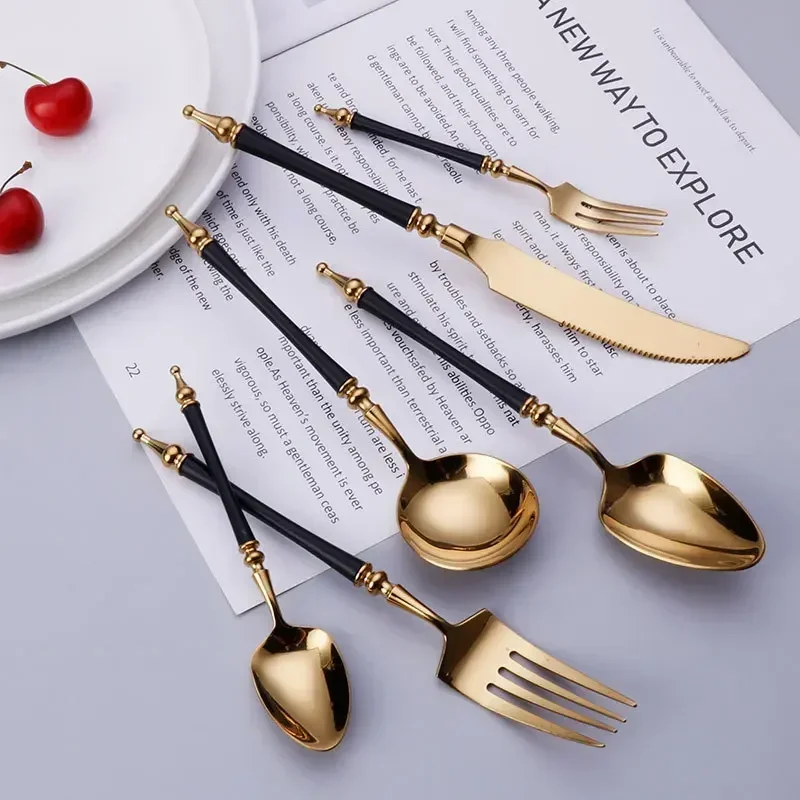Luxury Western Gold Dinnerware - Commercial Kitchen Knife Set 评论和价格