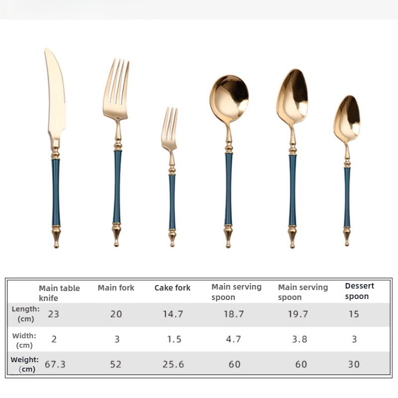 Luxury Western Gold Dinnerware - Commercial Kitchen Knife Set 评论和价格