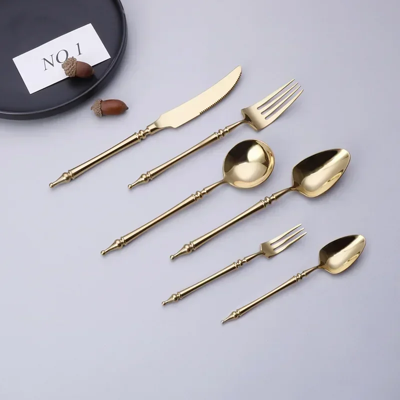 Luxury Western Gold Dinnerware - Commercial Kitchen Knife Set 评论和价格