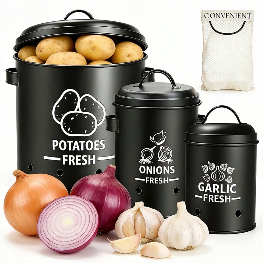 Potato Onion Garlic Storage Bi - Commercial Kitchen Organization 评论和价格