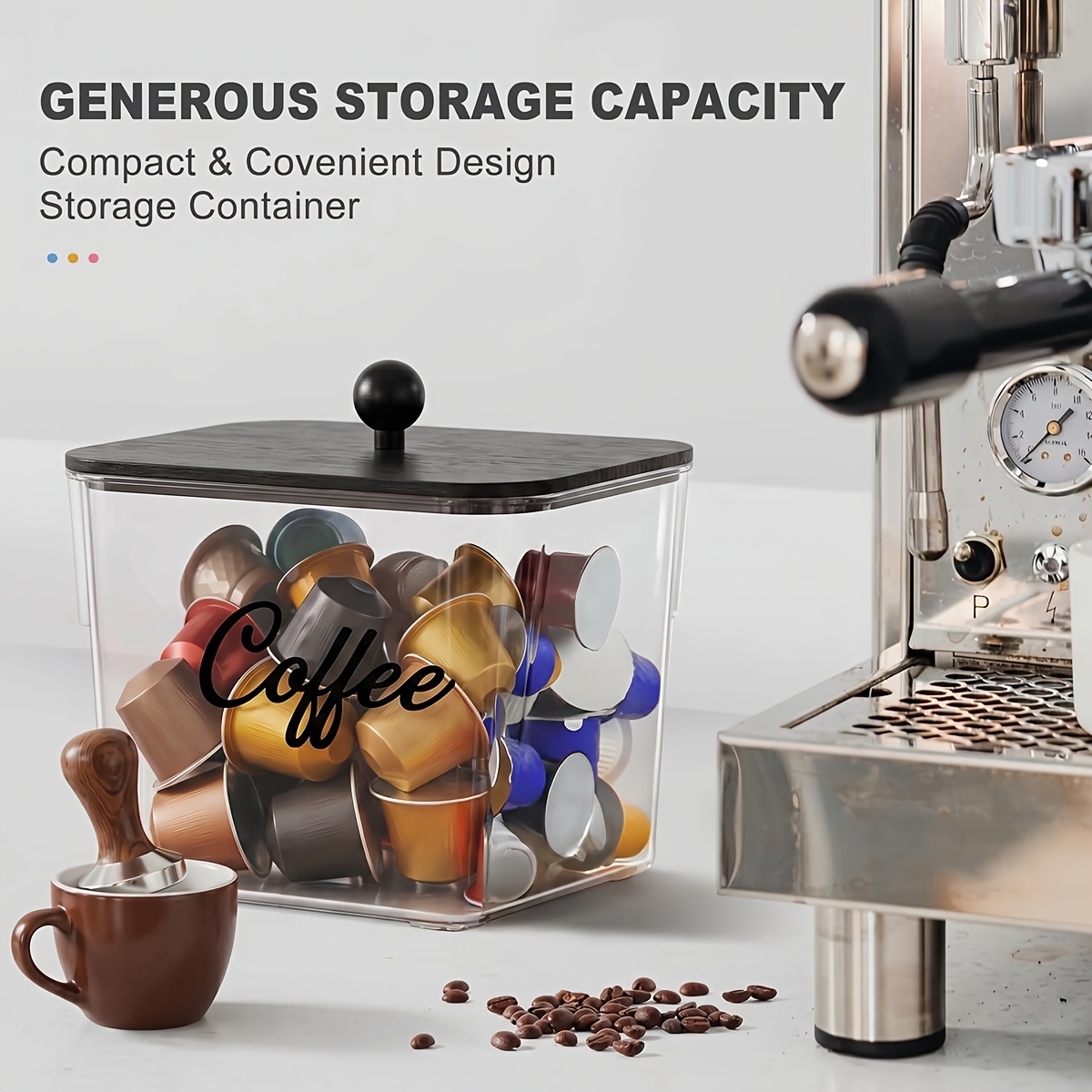 Coffee Pod Holder with Lids Pl - Commercial Kitchen Organization 评论和价格