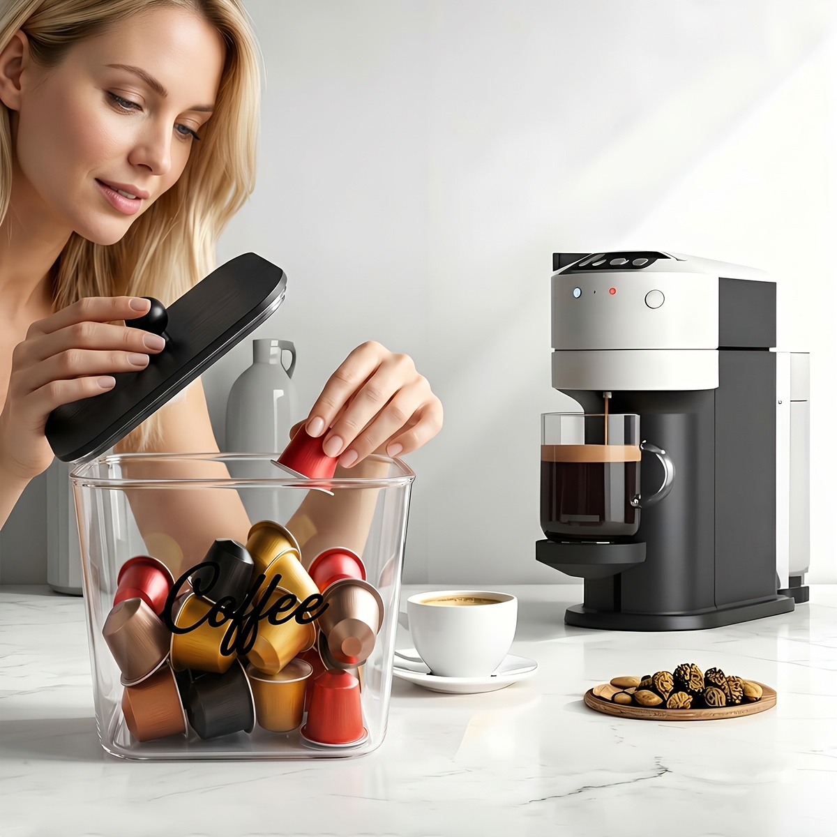 Coffee Pod Holder with Lids Pl - Commercial Kitchen Organization 评论和价格