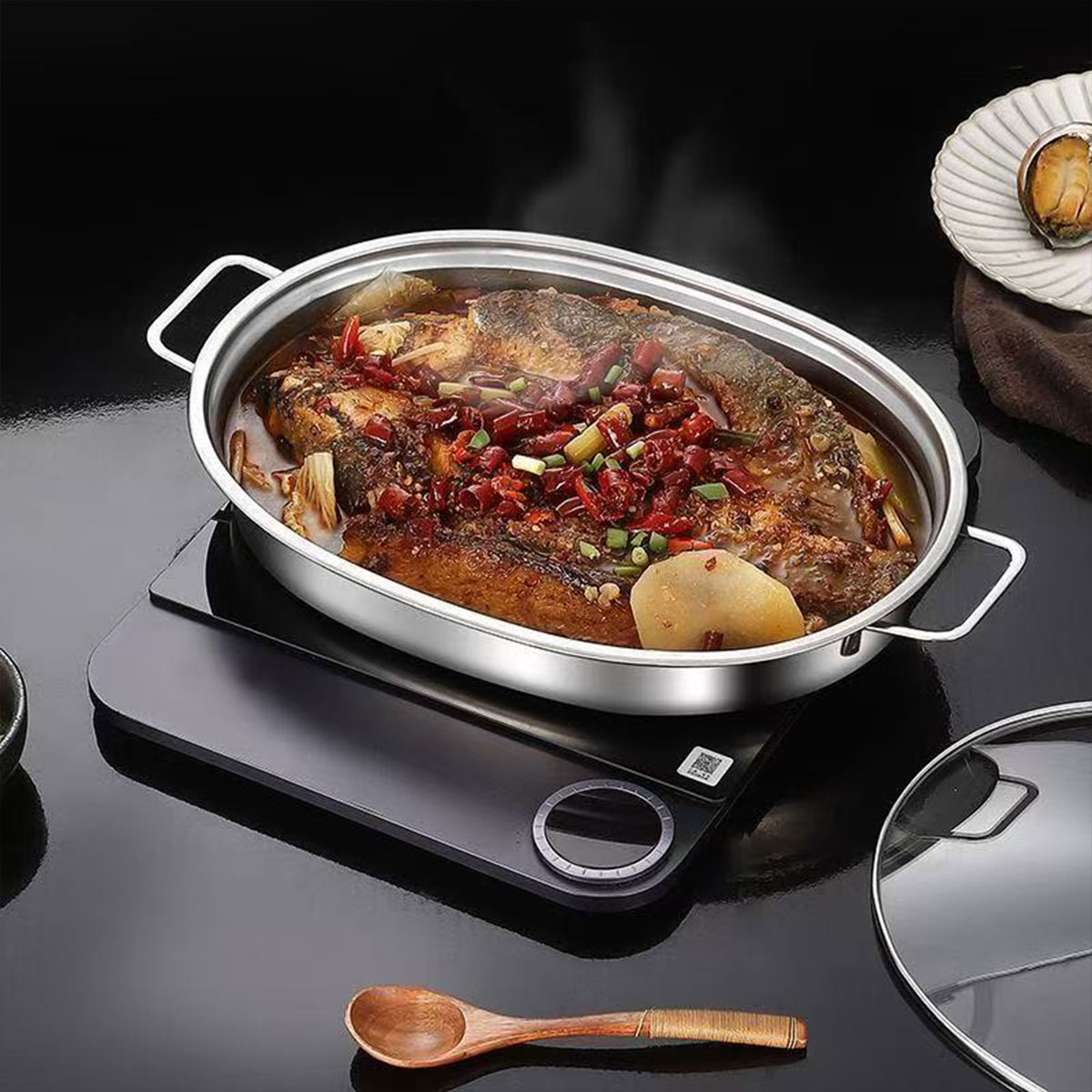 Stainless Steel Tray with Ears - Induction Cooker Commercial 评论和价格