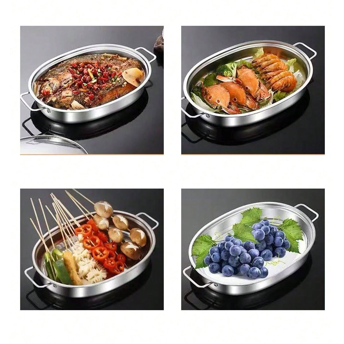 Stainless Steel Tray with Ears - Induction Cooker Commercial 评论和价格