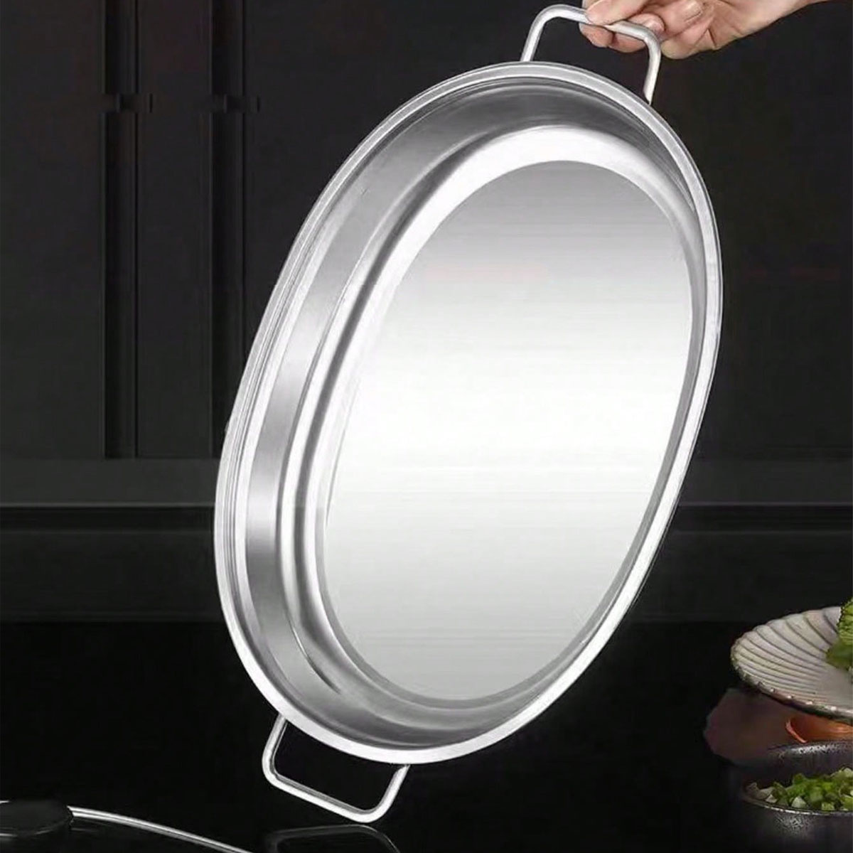 Stainless Steel Tray with Ears - Induction Cooker Commercial 评论和价格