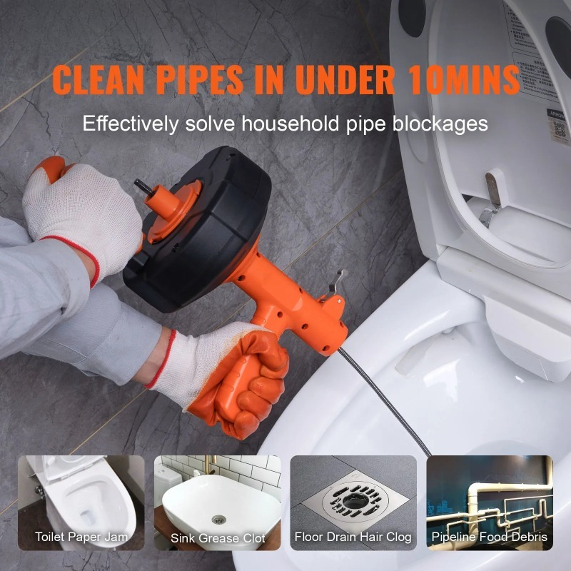 Drain Cleaner Machine 25FT Aut - Commercial Kitchen Youtube 评论和价格