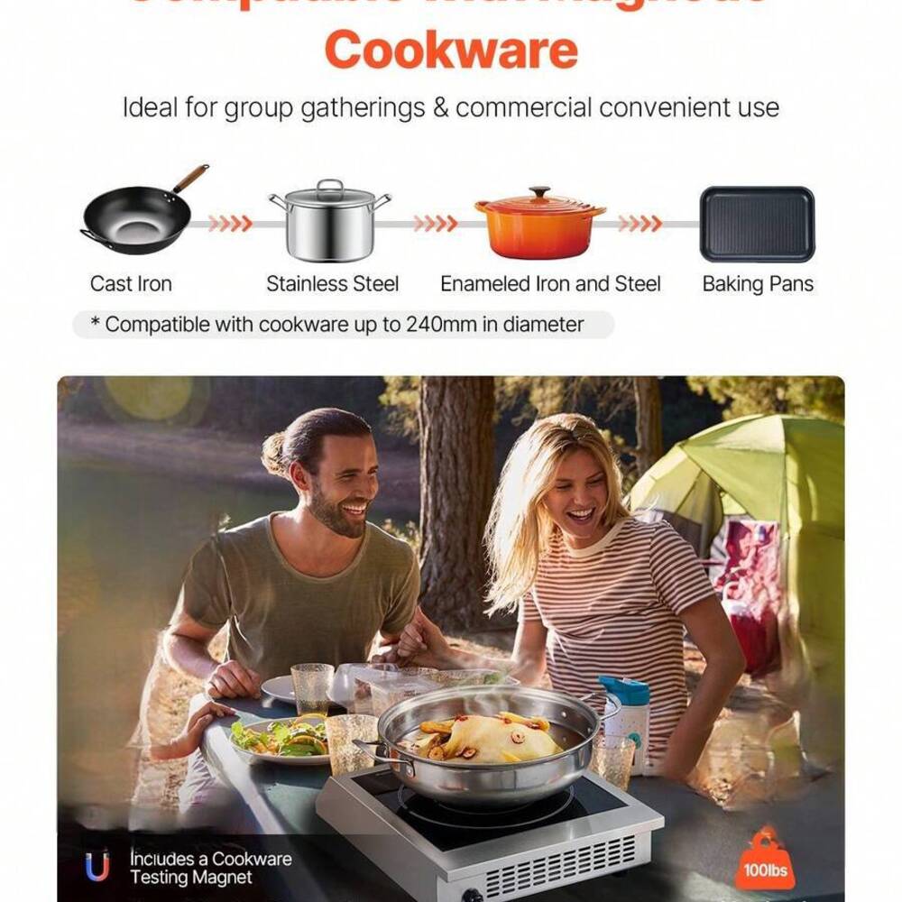 Portable Cooktop, 1800W Commer - Induction Cooker Commercial 评论和价格