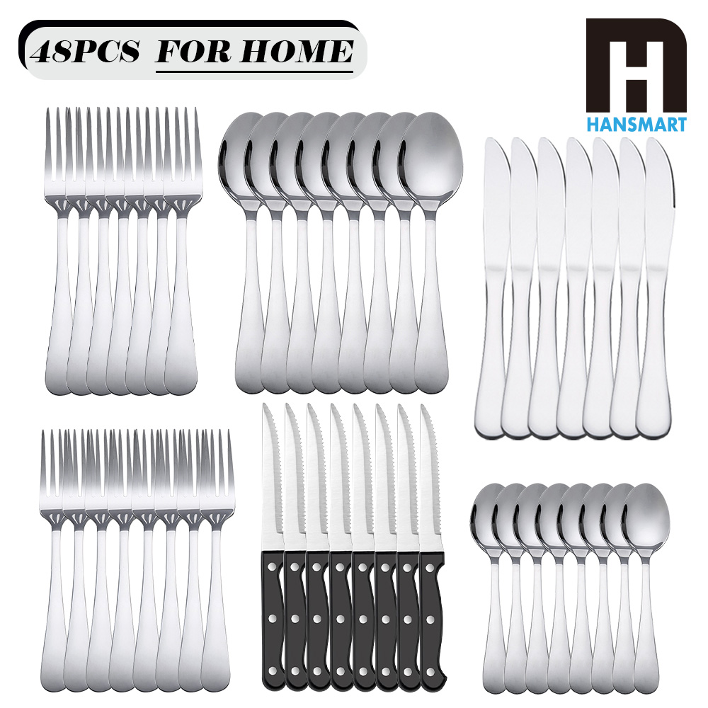 KOOMADE 48Pcs Stainless Steel  - Commercial Kitchen Knife Set 评论和价格