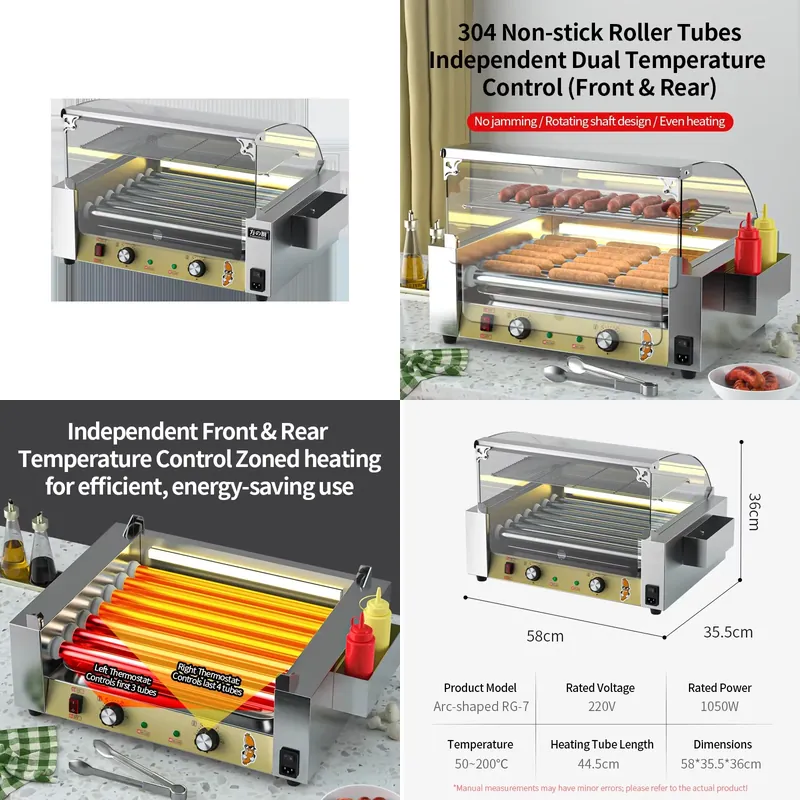 2026 Temp Control BBQ Machine  - Hot Dog Roller Grill 评论和价格