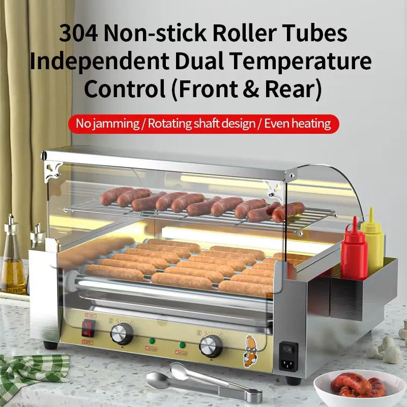 2026 Temp Control BBQ Machine  - Hot Dog Roller Grill 评论和价格