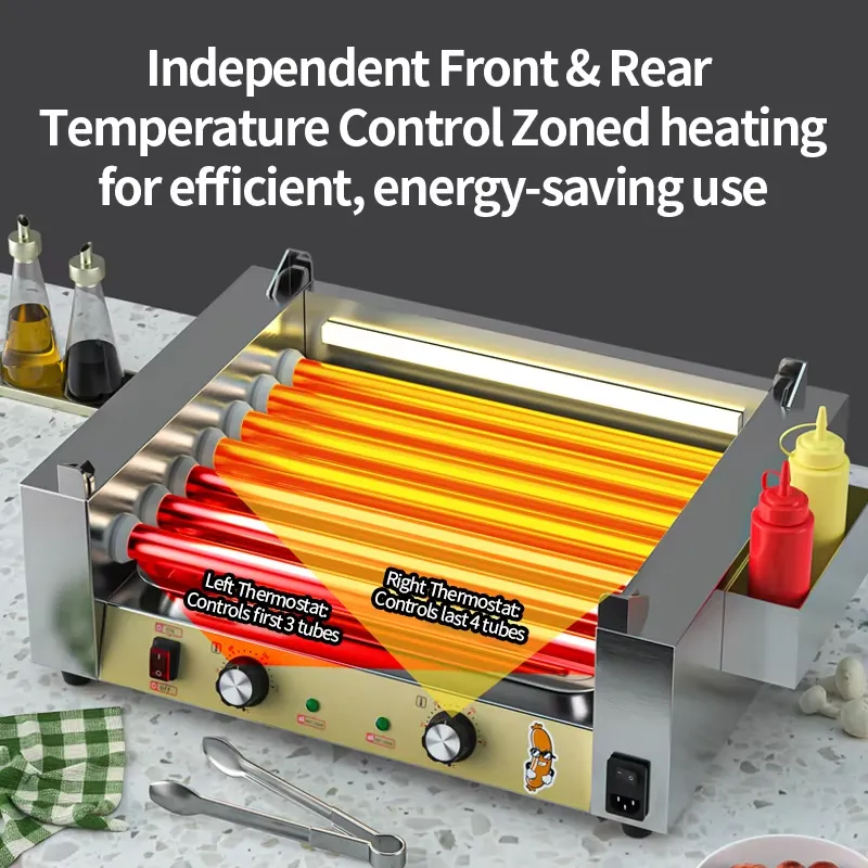 2026 Temp Control BBQ Machine  - Hot Dog Roller Grill 评论和价格