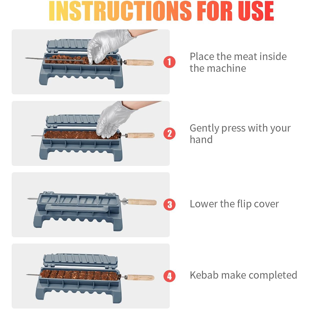 LMETJMA Large Kebab Maker Pres - Hot Dog Roller Grill 评论和价格